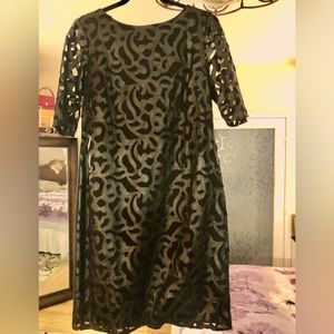 👗Sandra Darren Dress 👗 EUC Super Stylish Cutout Pattern! 🤩 Sz 12